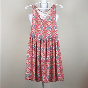 Altar’d State Fit & Flare Dress w/Lace Back Size S